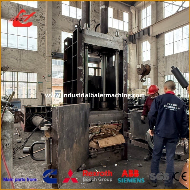 30 Seconds Cycle Time Vertical Baler Machine with 1000 Mm Stroke and Front Door Opening Bale Ejection